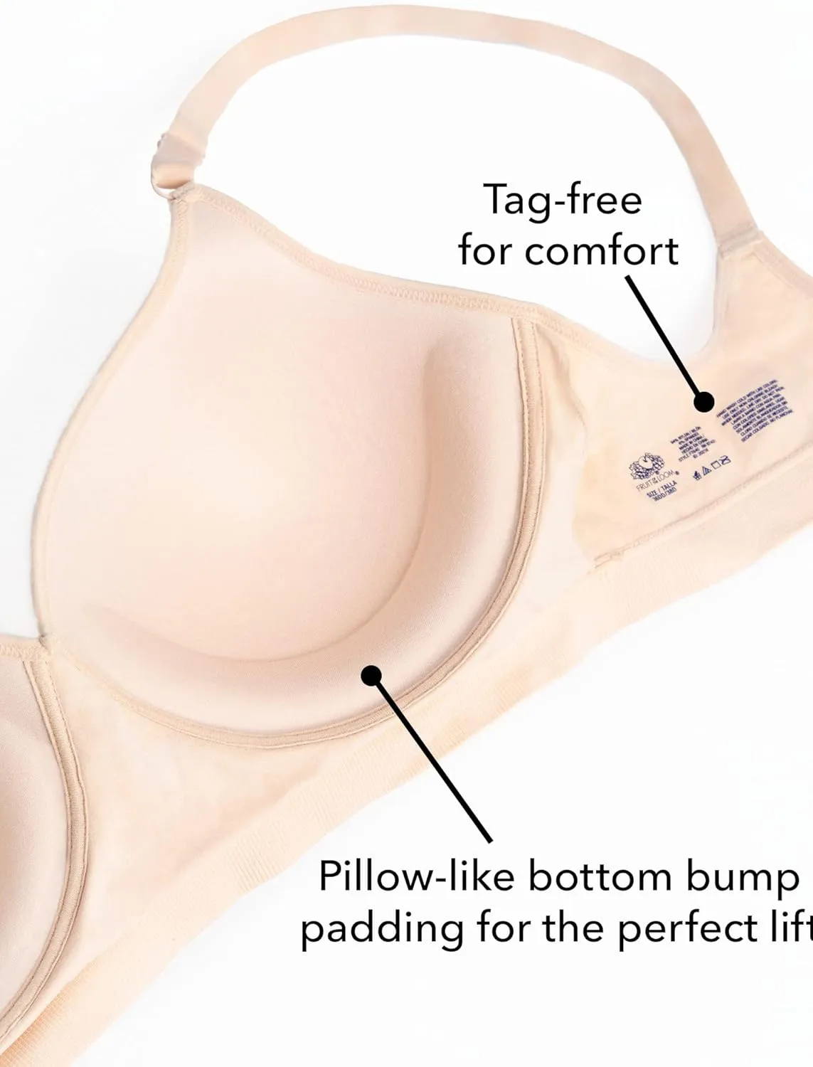 Fruit of the Loom Women's Seamless Wire Free Push-up Bra