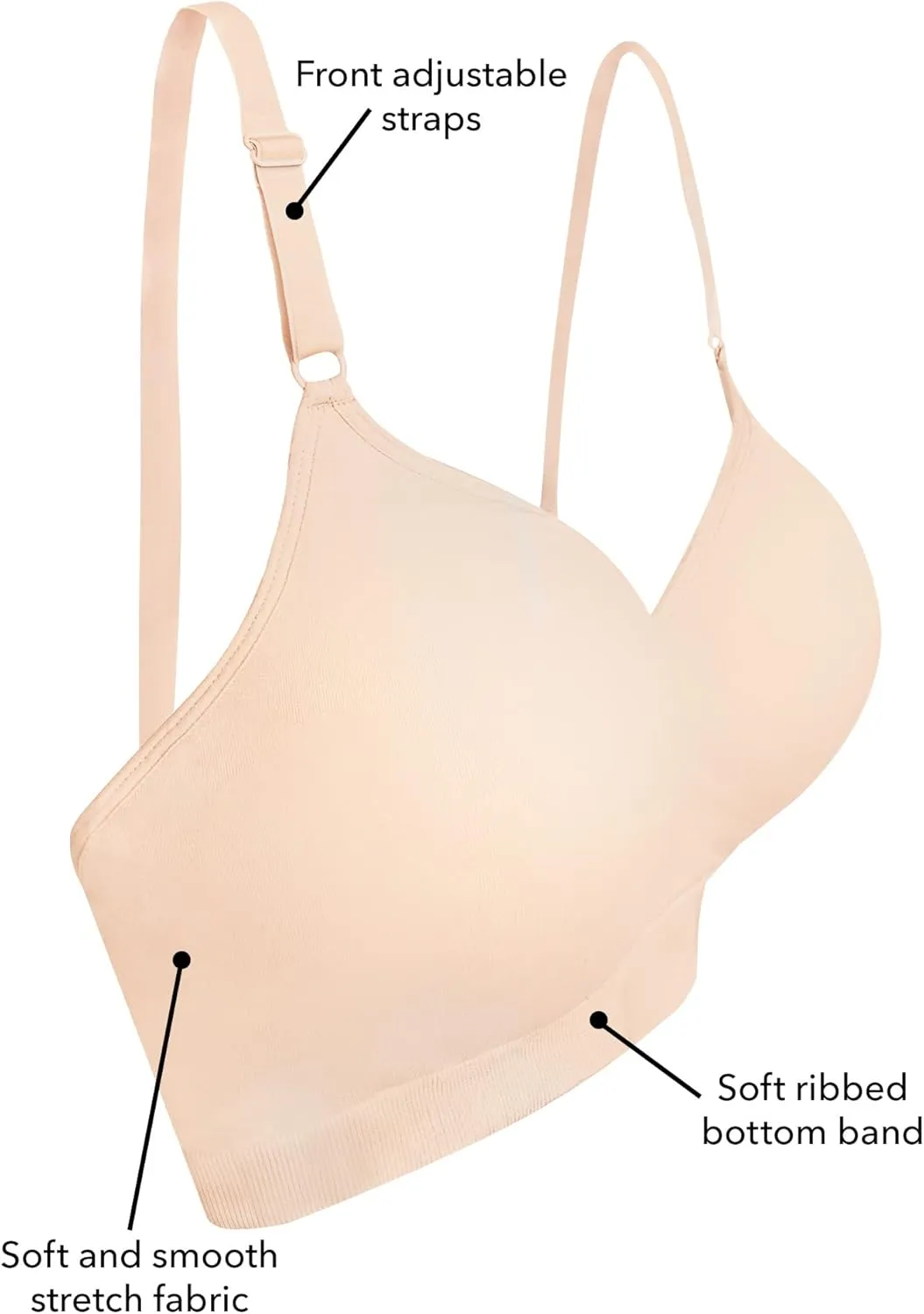 Fruit of the Loom Women's Seamless Wire Free Push-up Bra