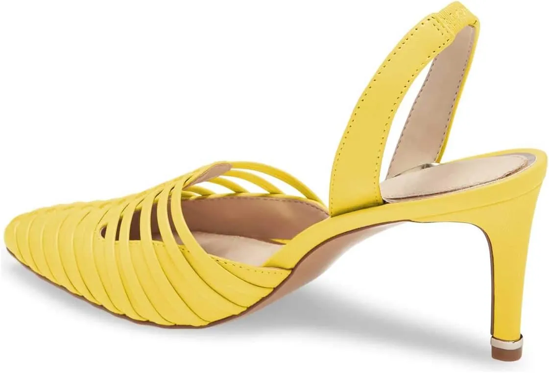 FSJ Women Fashion Low Kitten Heels Pumps Pointed Toe Slingback Sandals Comfy Wedding Party Sexy Dress Shoes Size 4-15 US