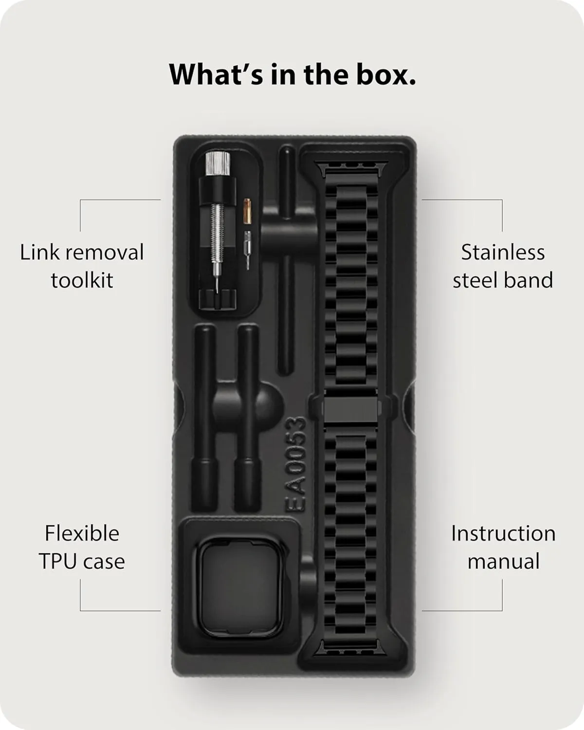 Fullmosa Compatible Apple Watch Bands 45mm 44mm 42mm 46mm 49mm 41mm 40mm 38mm, Metal iWatch Band with Case for Apple Watch Series 9 8 7 6 5 4 3 2 1 SE 10 Ultra, 42mm 44mm 45mm Black