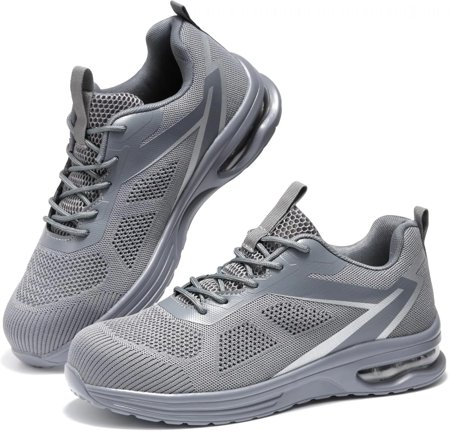Furuian Composite Toe Shoes for Men Lightweight Safety Work Shoes Breathable Composite Toe Sneakers for Men Comfortable Indestructible Safety Work Sneakers