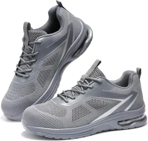 Furuian Composite Toe Shoes for Men Lightweight Safety Work Shoes Breathable Composite Toe Sneakers for Men Comfortable Indestructible Safety Work Sneakers
