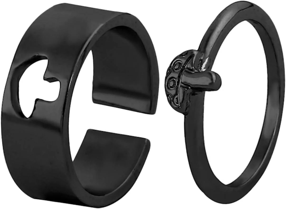 Gatuida Couples Matching Promise Rings Wedding Bands for Couples Scratchproof Ring Jewelry for Lover