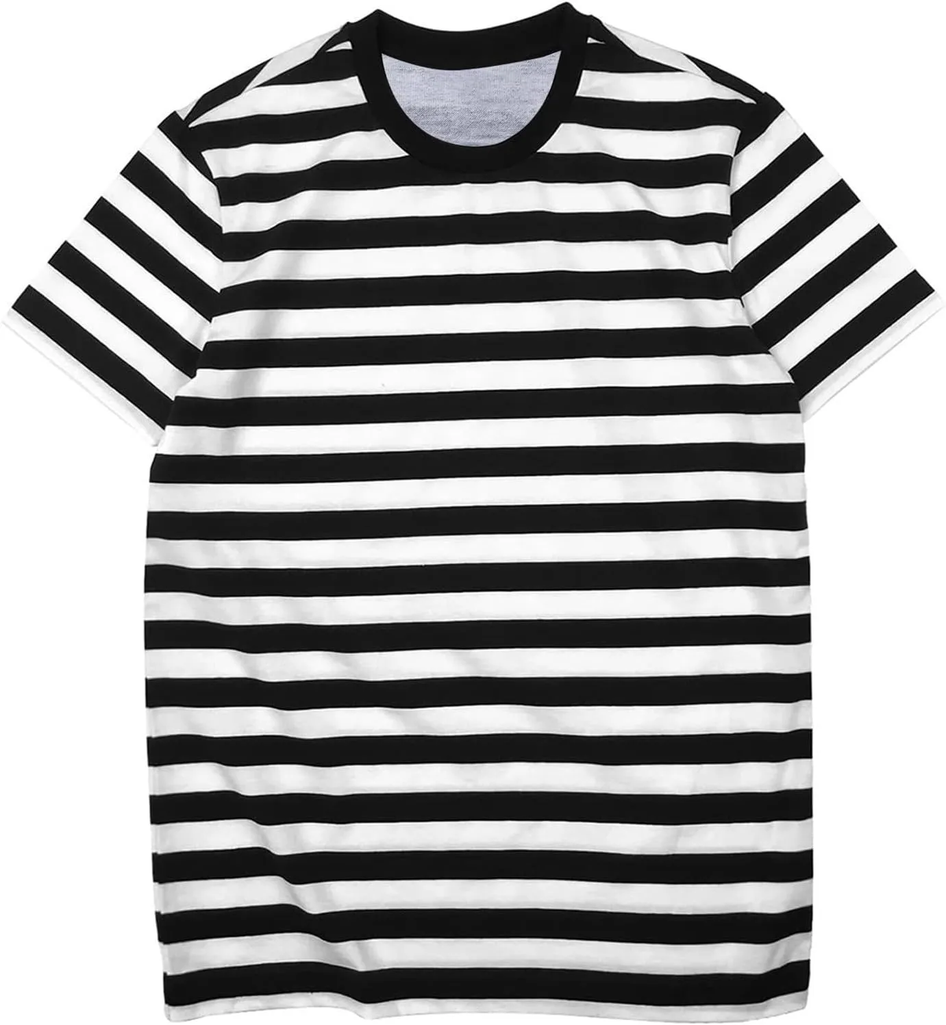 GIERIDUC Mens Striped Full Print T Shirt Loose Fit Short Sleeve Crewneck Gym Tee Lightweight Colorblock Casual Stripe Tops
