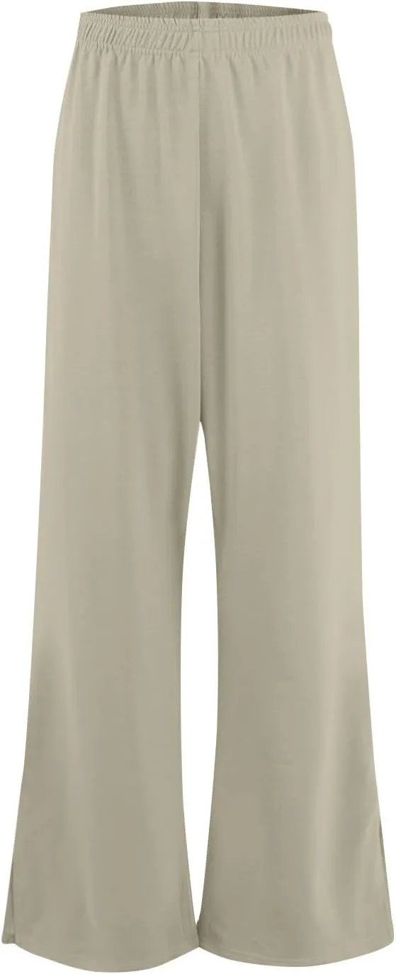 GOFULY Pants for Women Straight Wide Leg High Waisted Sumemr Pants Elastic Waist Drawstring Work Slacks Clothes with Pockets