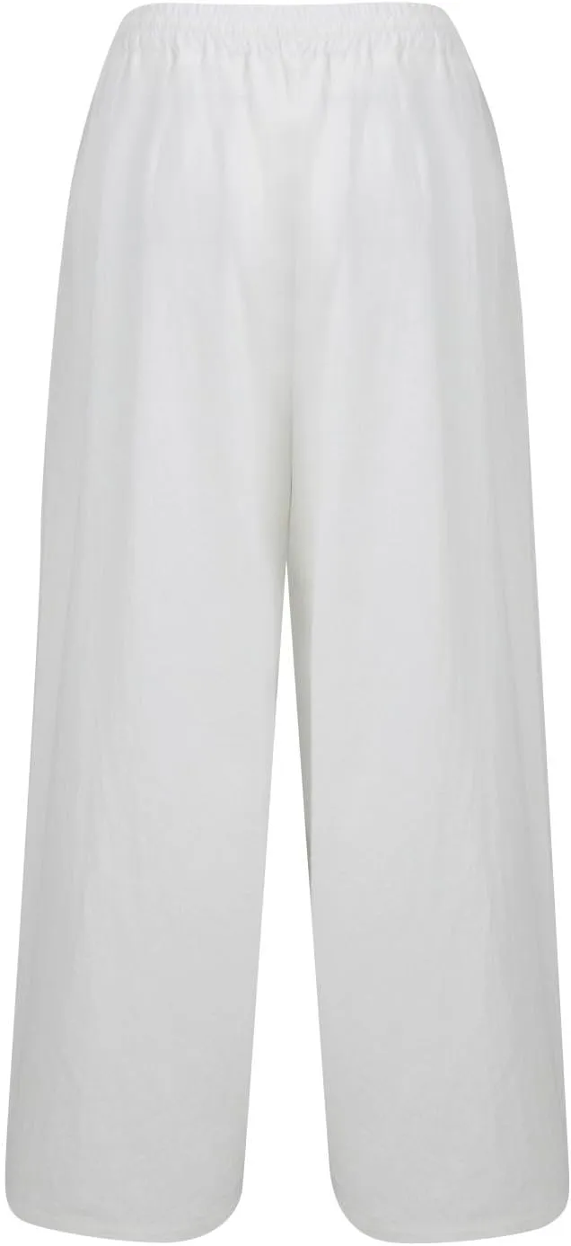 GOFULY Womens Pants Fashion Straight Wide Leg High Waisted Sumemr Pants Elastic Waist Drawstring Comfy Trousers with Pockets
