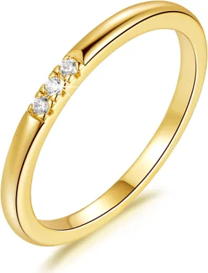 Gold Rings for Women Non Tarnish 14K Gold Ring Cubic Zirconia Rings Stacking Dainty Ring for Women & Everyday Wear 9