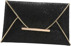 Handbags Black Clutch Purse Bag for Wedding Simple Envelope Design Fashion Tote Bag Mini Handbag
