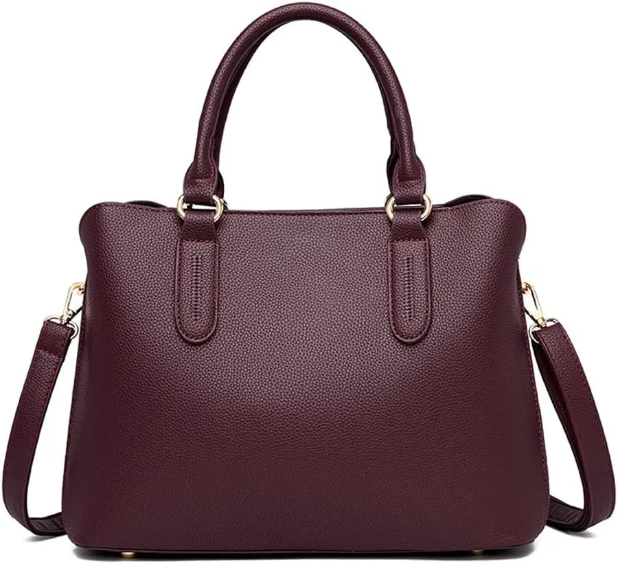 Handbags for Women Top Handle Bag Leather Satchel Purses Medium Tote Bags Shoulder Crossbody Bag Ladies Handbag