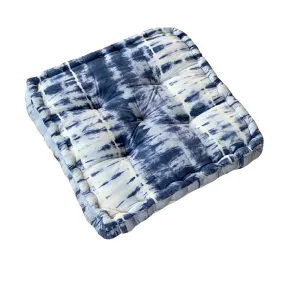 Handmade Indigo Tie and Dye Cotton Floor Cushion Pillow