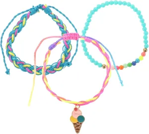 Handmade Woven Friendship Beadlet Set Braided for Women Teen Girls Stuff Aesthetic String Beadlet Holiday Adjustable Jewelry