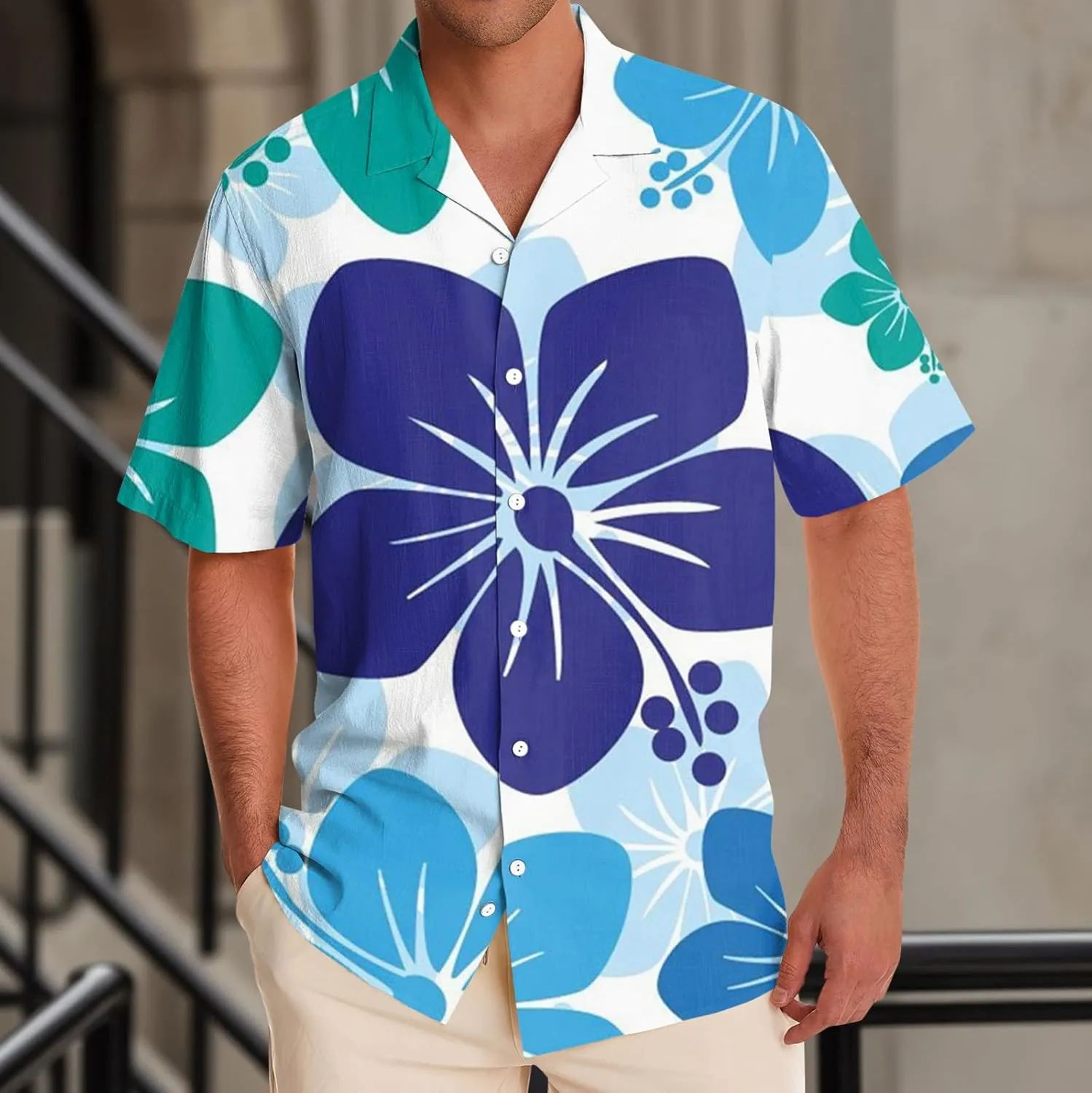 Hawaiian Shirt for Men Mens Hawaiian Tropical Shirt Short Sleeve Casual Button Down Floral Summer Vacation Beach Shirts
