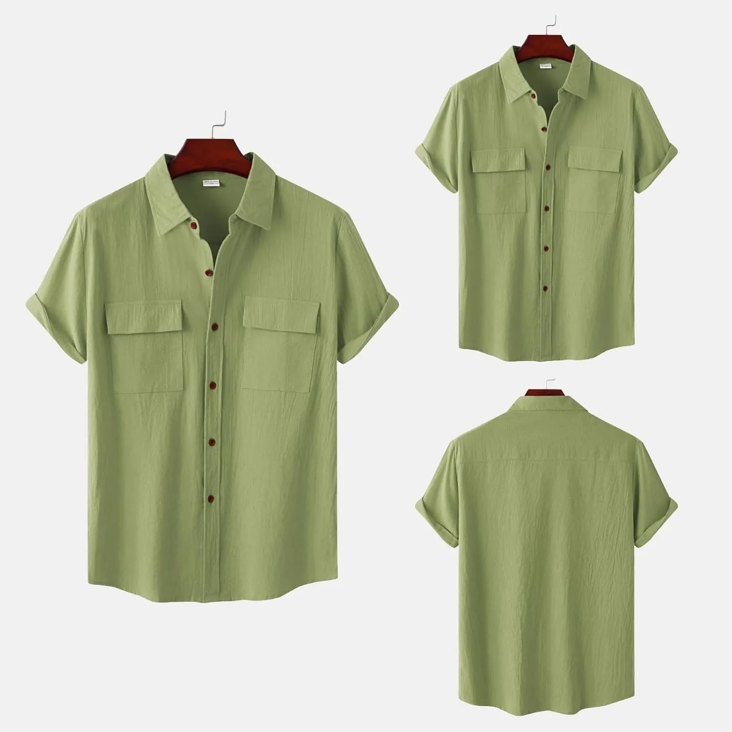 Hawaiian Shirt for Men Short Sleeve Holiday Men's Hawaiian Shirts Aloha Beach Shirts for Holiday Men's Linen Shirts