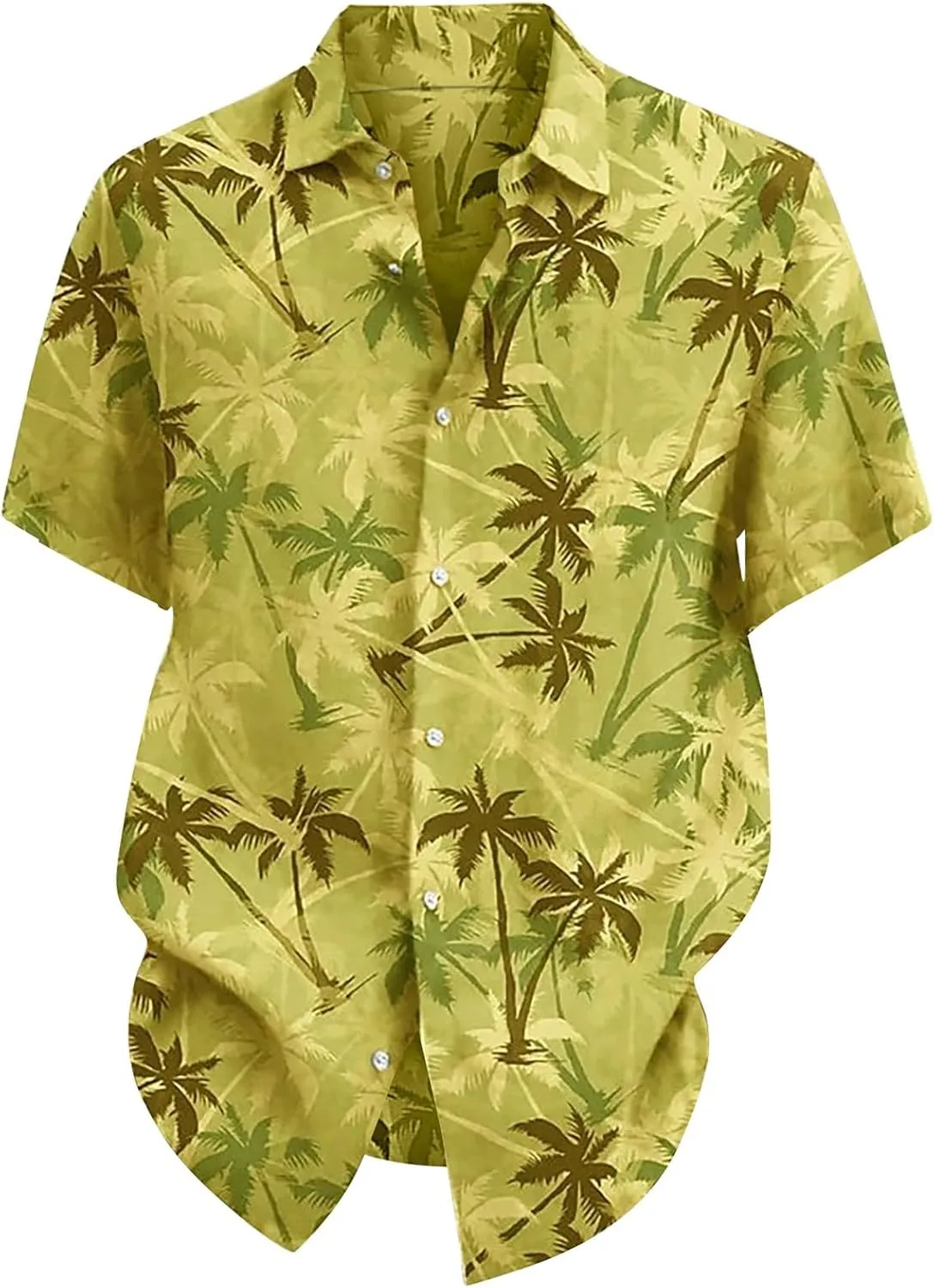 Hawaiian Style Shirt for Men 3D Digital Print 2024 Summer Beach Vacation Casual Lapel Shirts Light Combat Button Tops