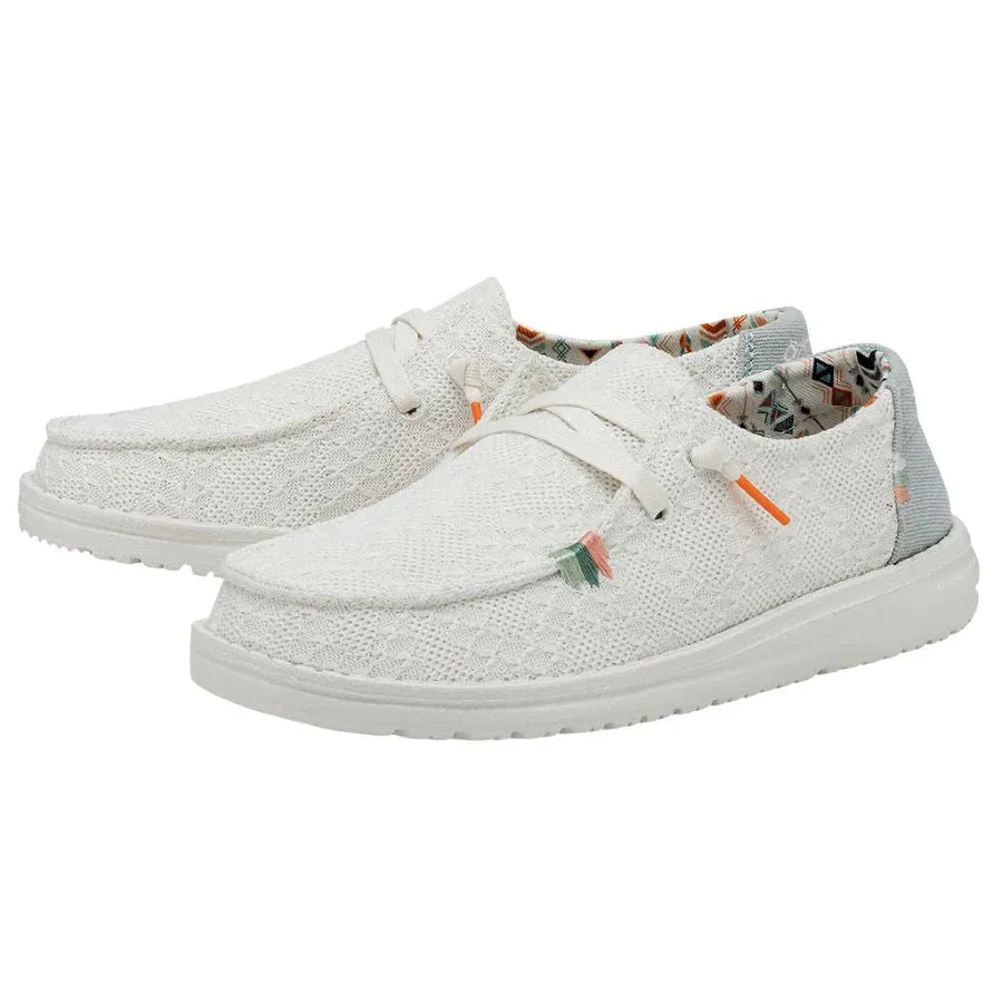 Hey Dude Wendy Boho - White Crochet