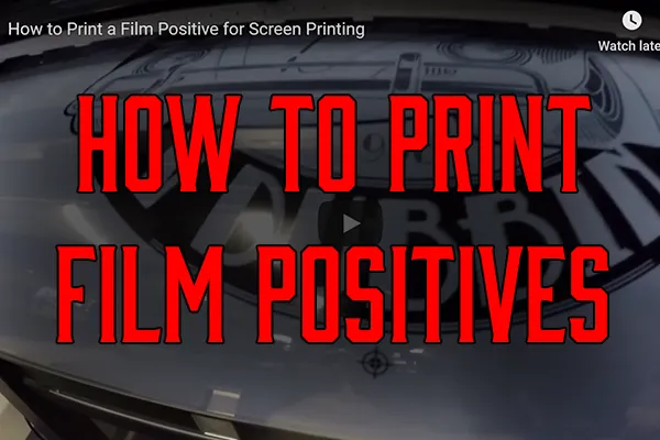 How to Print a Film Positive for Screen Printing