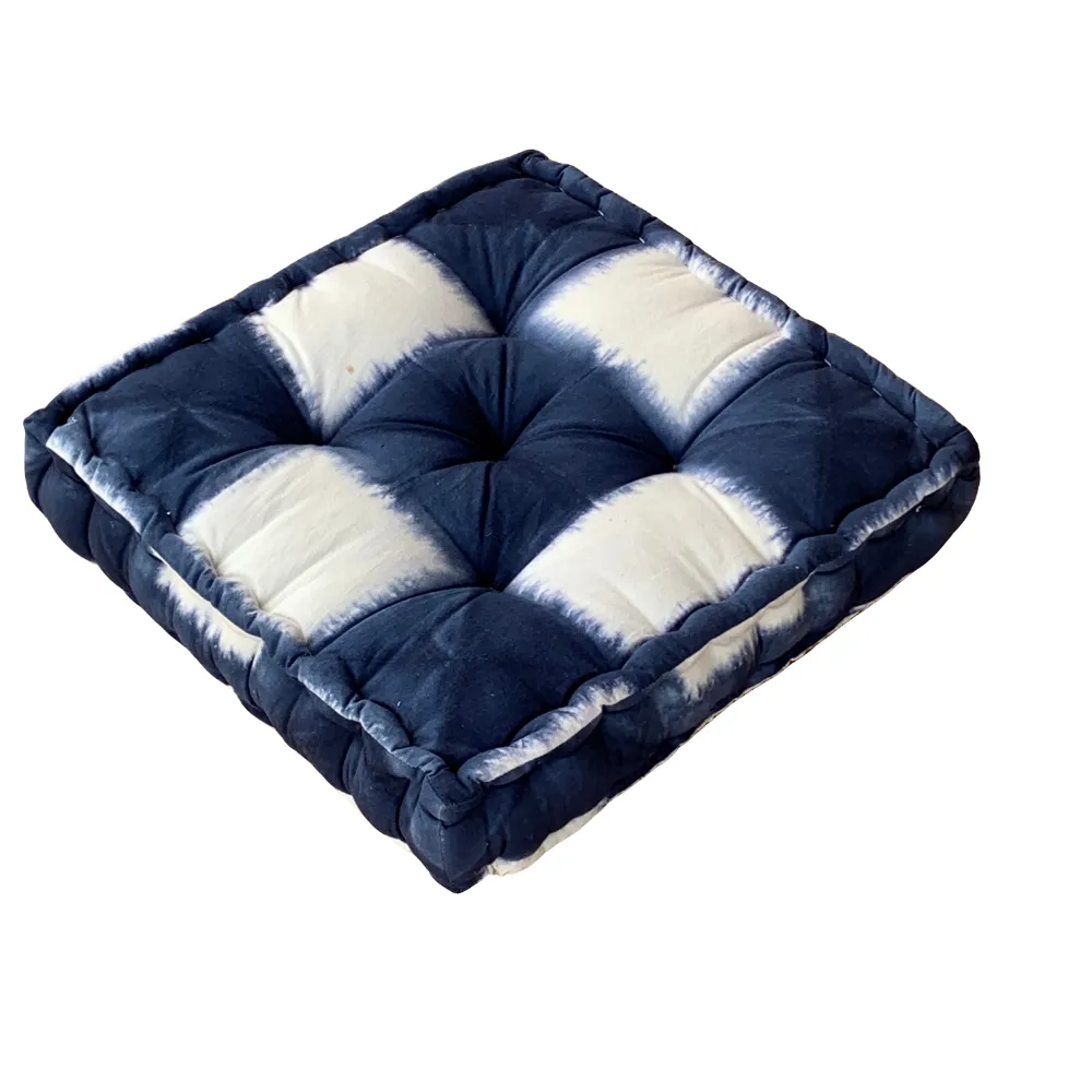 Indigo Tie and Dye Square Floor Cushion