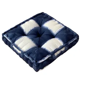 Indigo Tie and Dye Square Floor Cushion