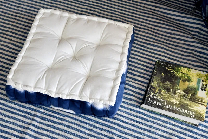 Indigo Tie and Dye Square Floor Cushion