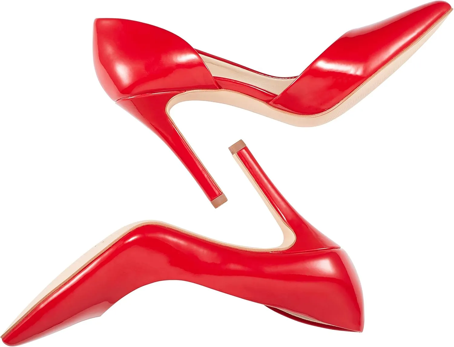 JENN ARDOR Stiletto High Heel Shoes for Women: Pointed, Closed Toe Classic Slip On Dress Pumps