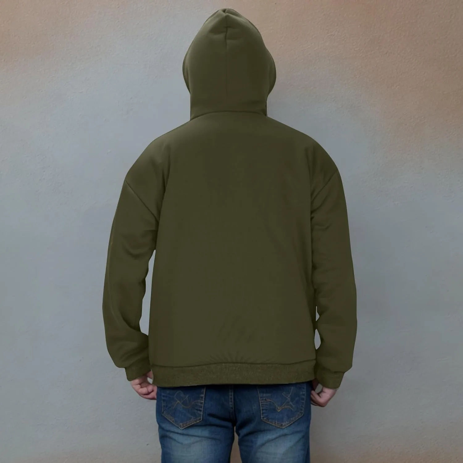 JIEMUXIU Zip Up Hoodie Men Casual Fashion Atnletic Pullover Sportwear Lightweight Cargo Hooded Sweatshirts with Face Mask