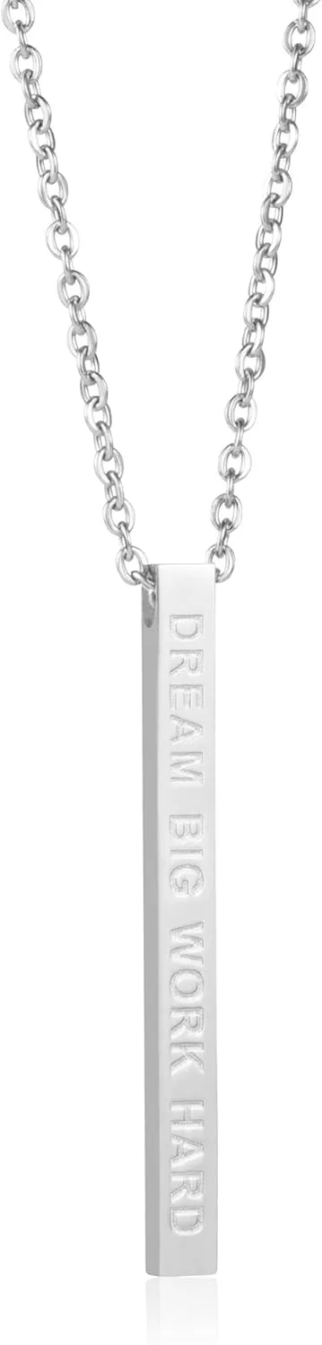 JoycuFF Friendship Necklace Jewelry for Friends Women Inspirational Vertical Bar Pendants Jewellery Gift for Teen Girls
