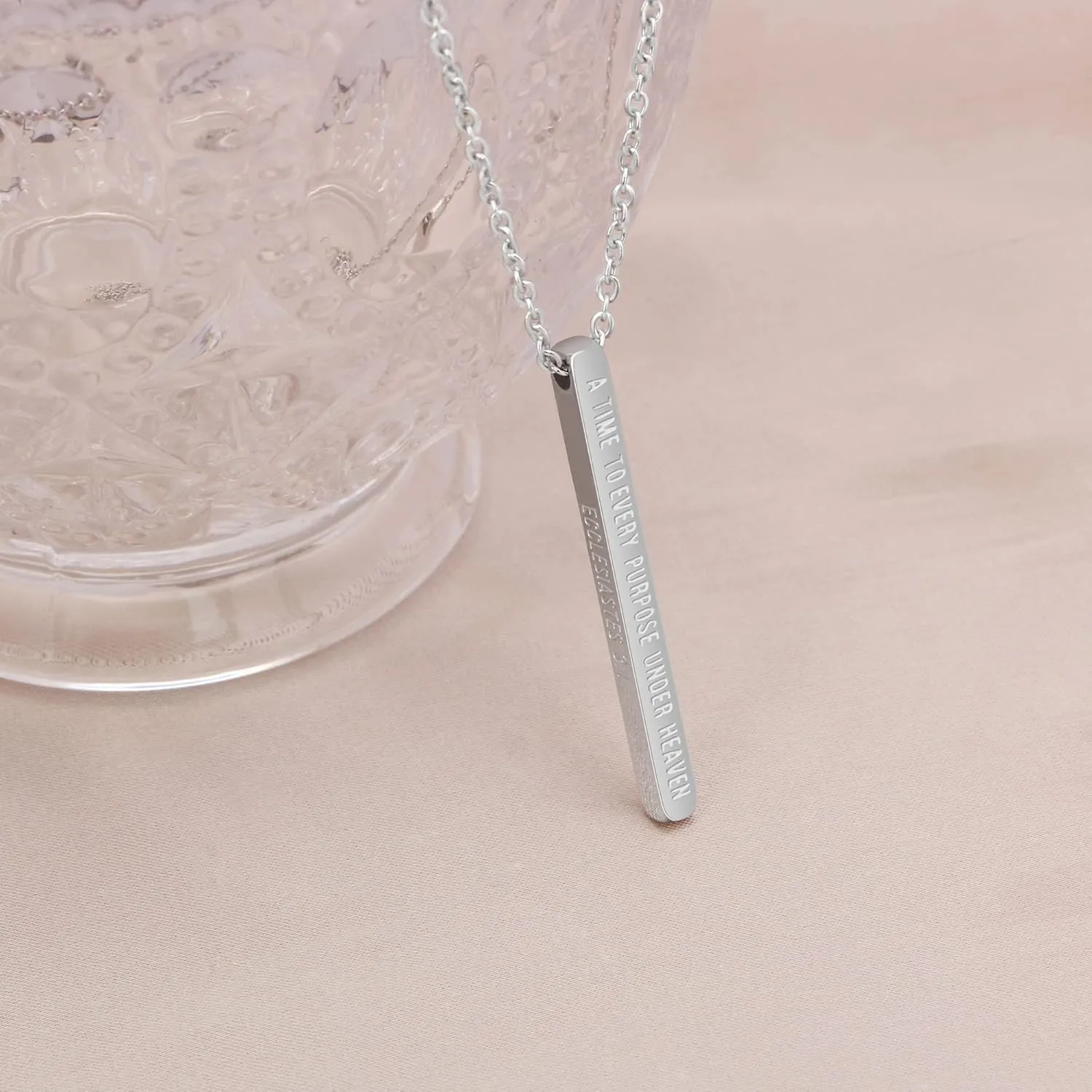 JoycuFF Friendship Necklace Jewelry for Friends Women Inspirational Vertical Bar Pendants Jewellery Gift for Teen Girls