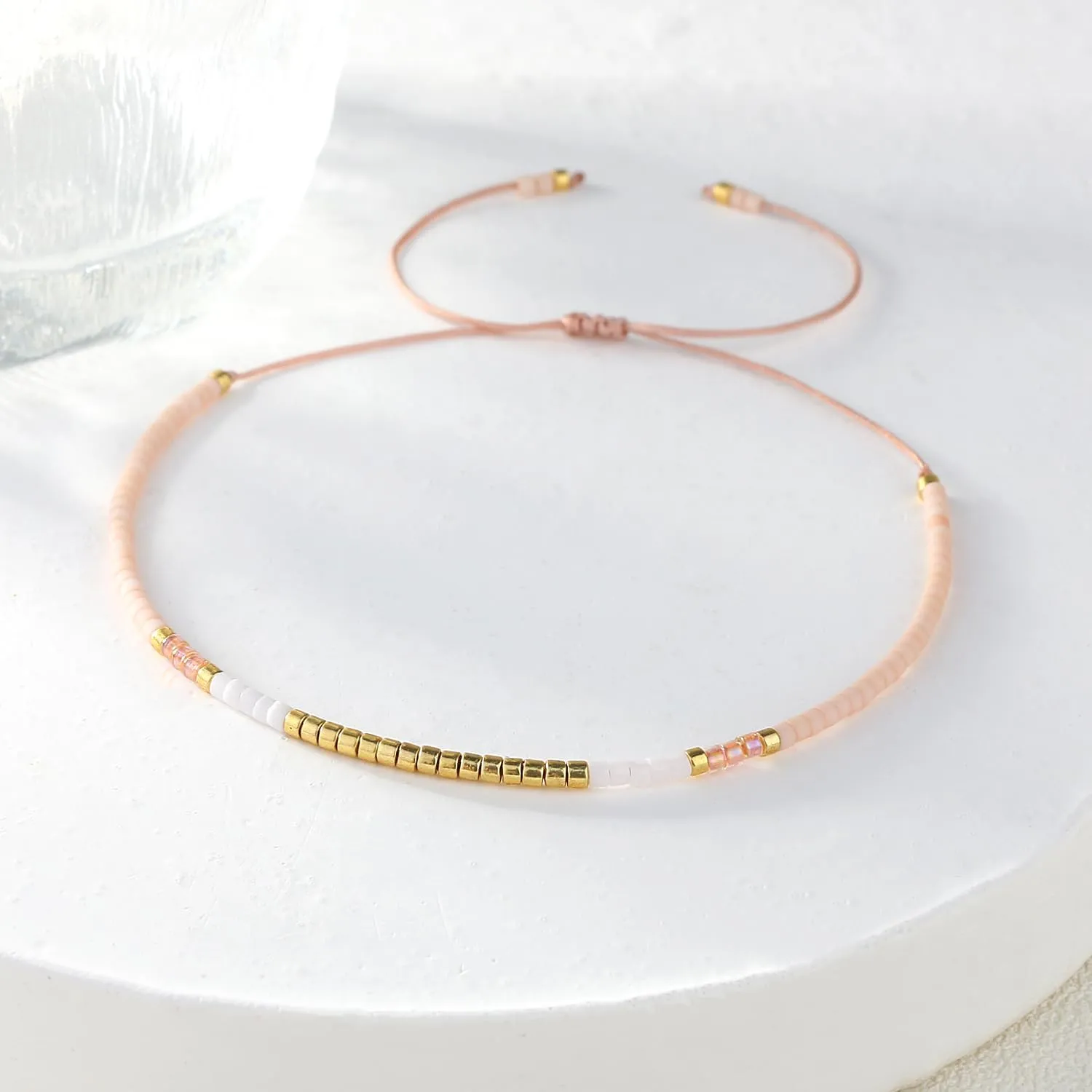 KELITCH BOHO Miyuki Beaded Strand Bracelets Thin Rope Stack Wrap Bracelets Women Fashion Handmade Friendship Bracelets