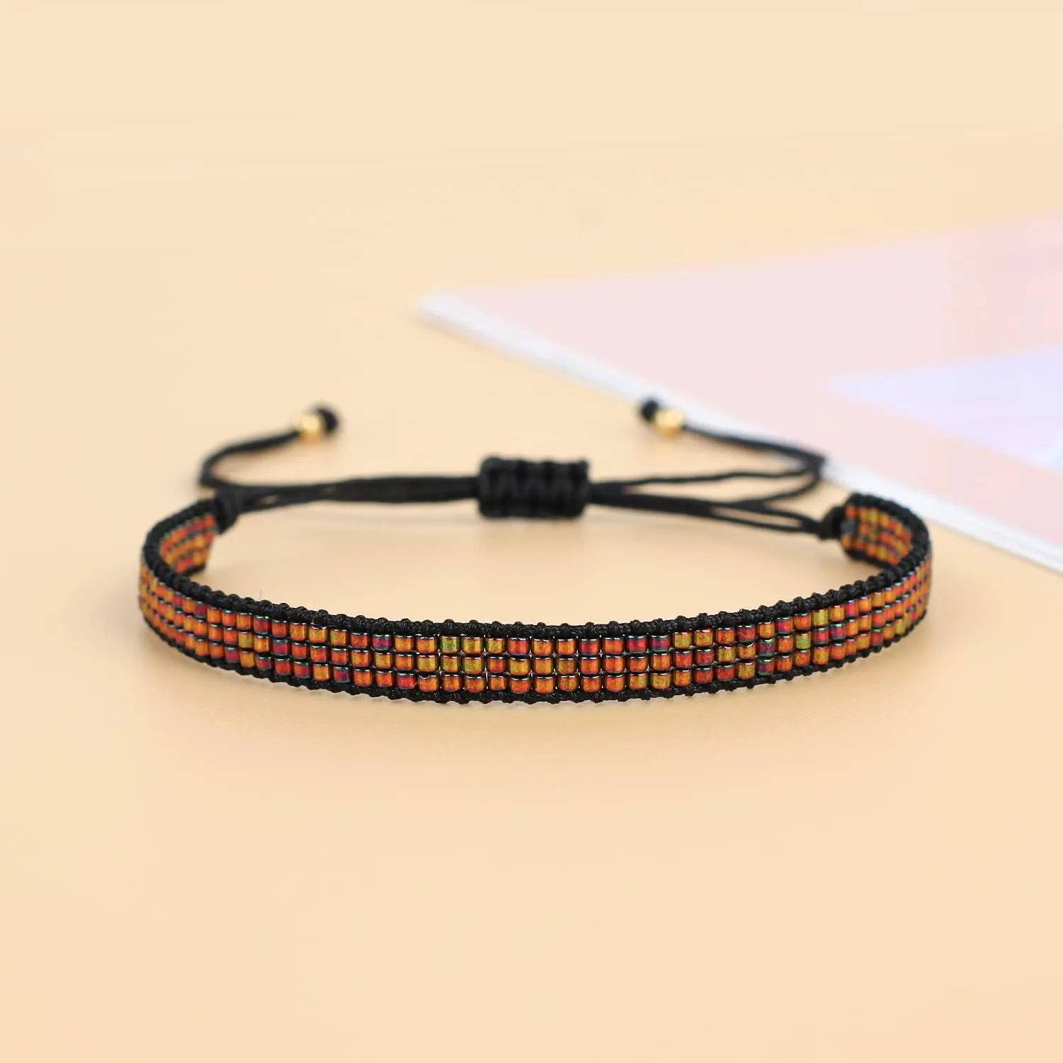 KELITCH Clear Miyuki Beaded Bracelets Handmade Friendship Strand Bracelets Charm Adjustment Bracelets Jewelry For Women New