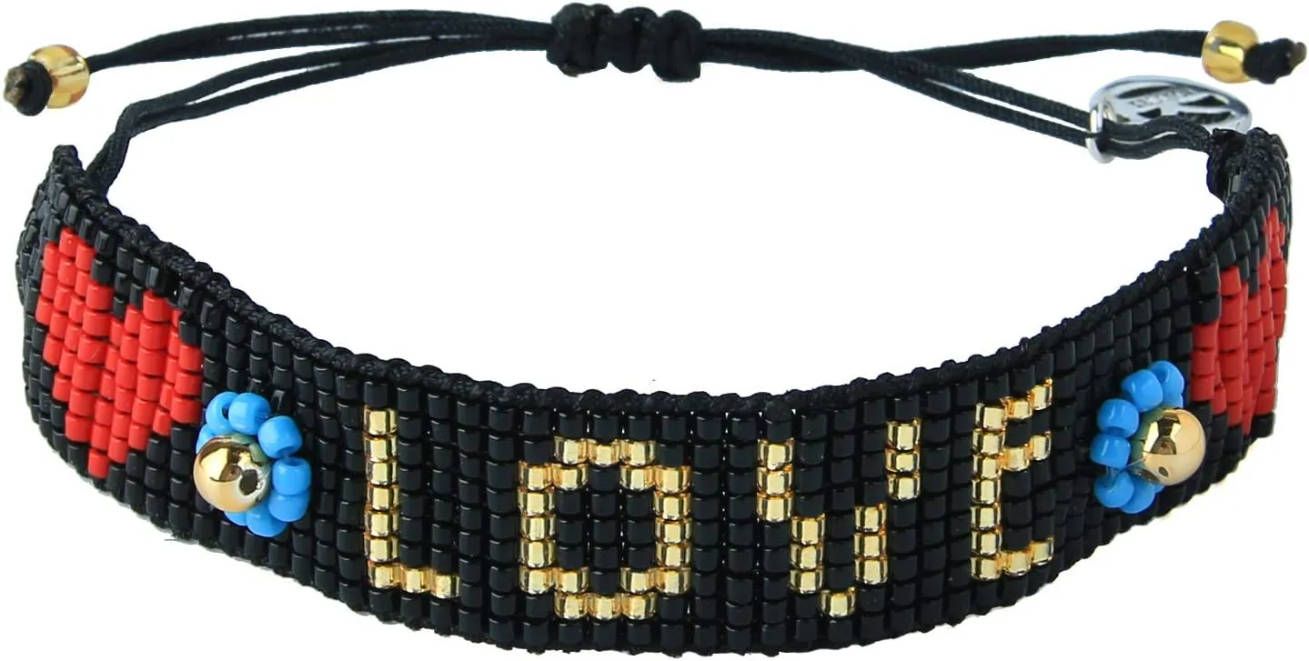KELITCH Crystal Nail Miyukyi Beads Wax Rope Bracelets Friendship Bracelets for Women New Summer Charm Bracelets