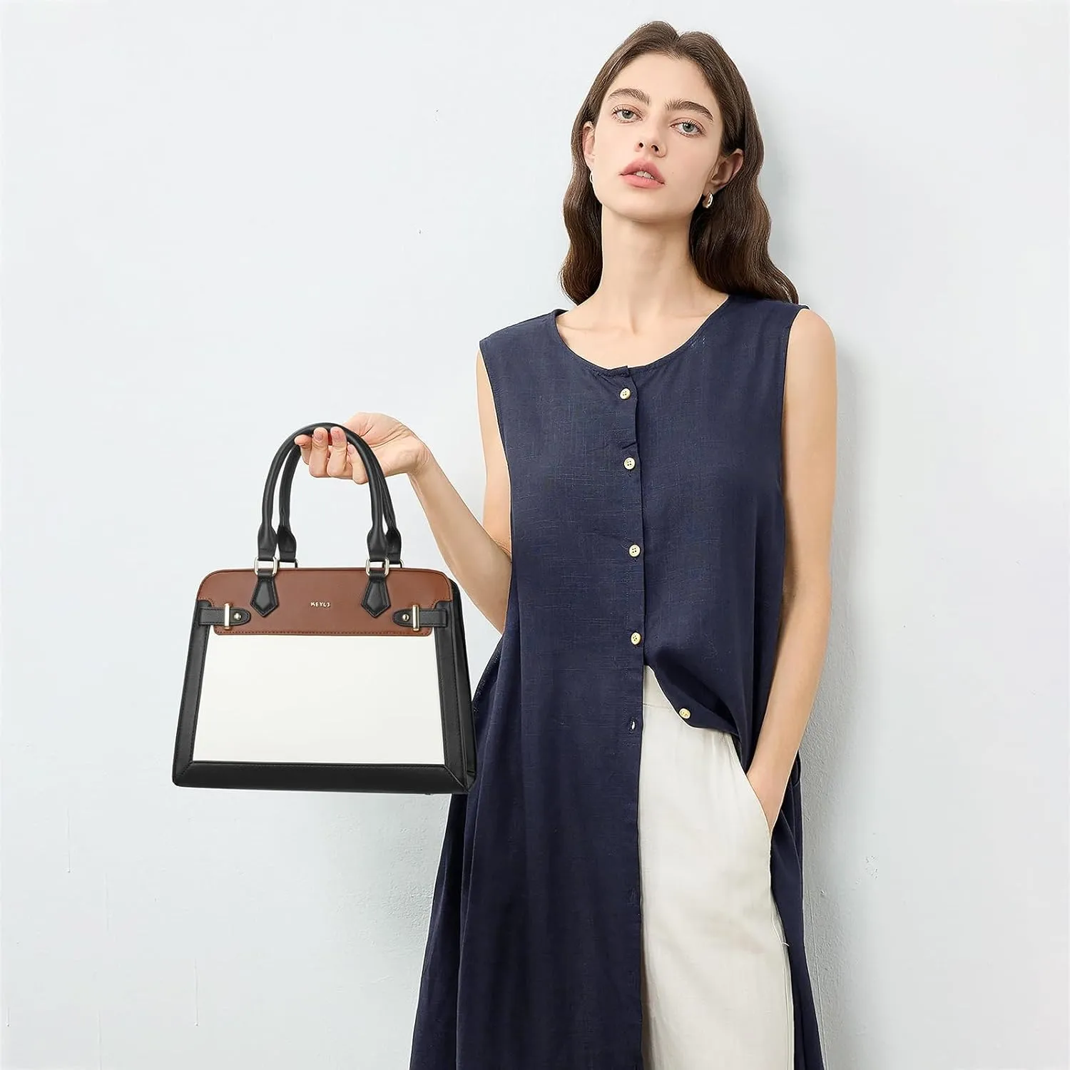 Keyli 2pcs Purses and Handbags for Women, Fashion Shoulder Tote Bags Top Handle Satchel and Vegan Leather Bags for ladies