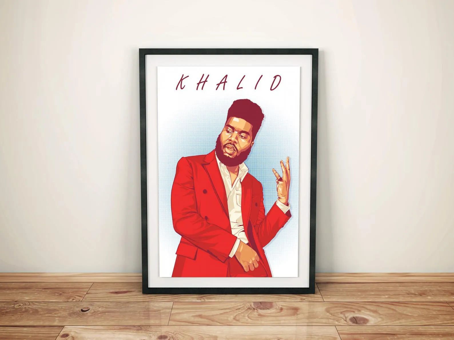 Khalid Custom Printing, Home Decor, Wall Hanging, Custom Music Canvas, Khalid Home Decor, Singer Canvas Rolls