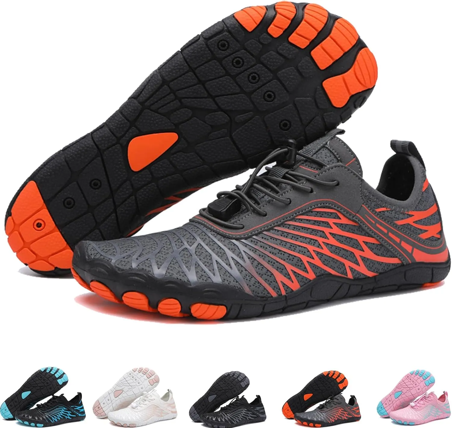 Kizu Footwear Barefoot Shoes for Women Men, Hike Barefoot Footwear Womens, Wide Toe Box Walking Shoes Beach Sneakers