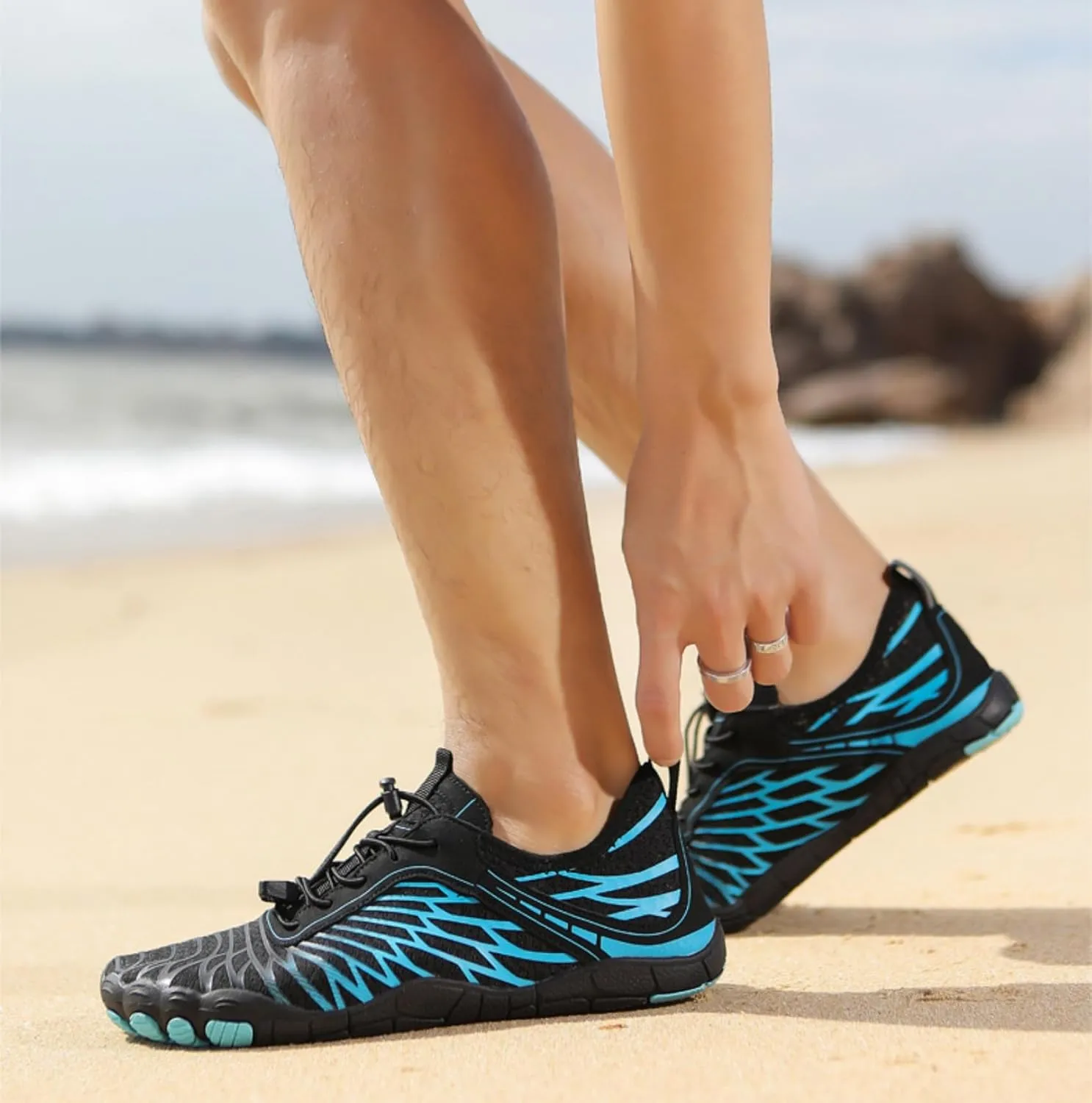 Kizu Footwear Barefoot Shoes for Women Men, Hike Barefoot Footwear Womens, Wide Toe Box Walking Shoes Beach Sneakers