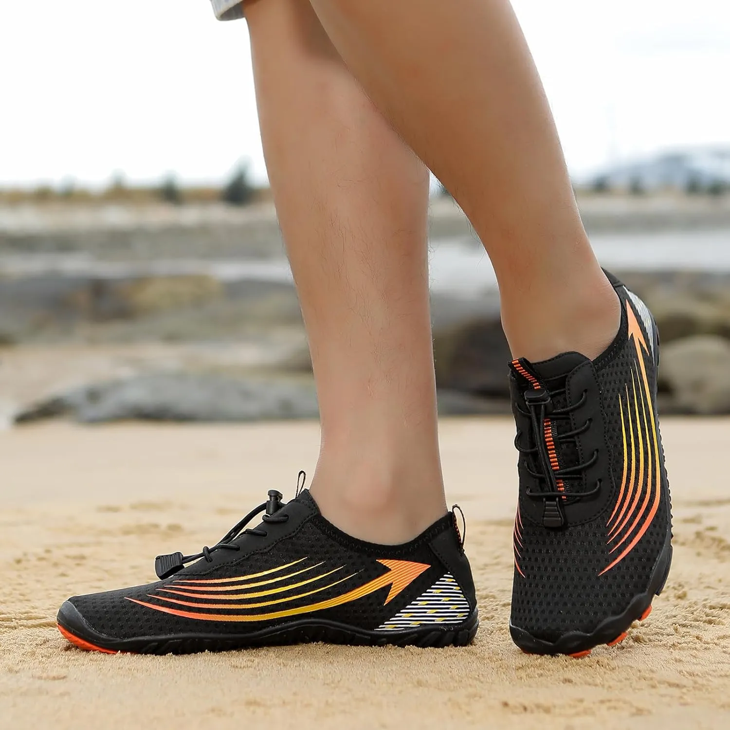 Kubbon Hike Barefoot Footwear Womens Breathable & Non-Slip Athletic Footwear Wide Toe Water Shoes Barefoot Hiking Shoes Unisex