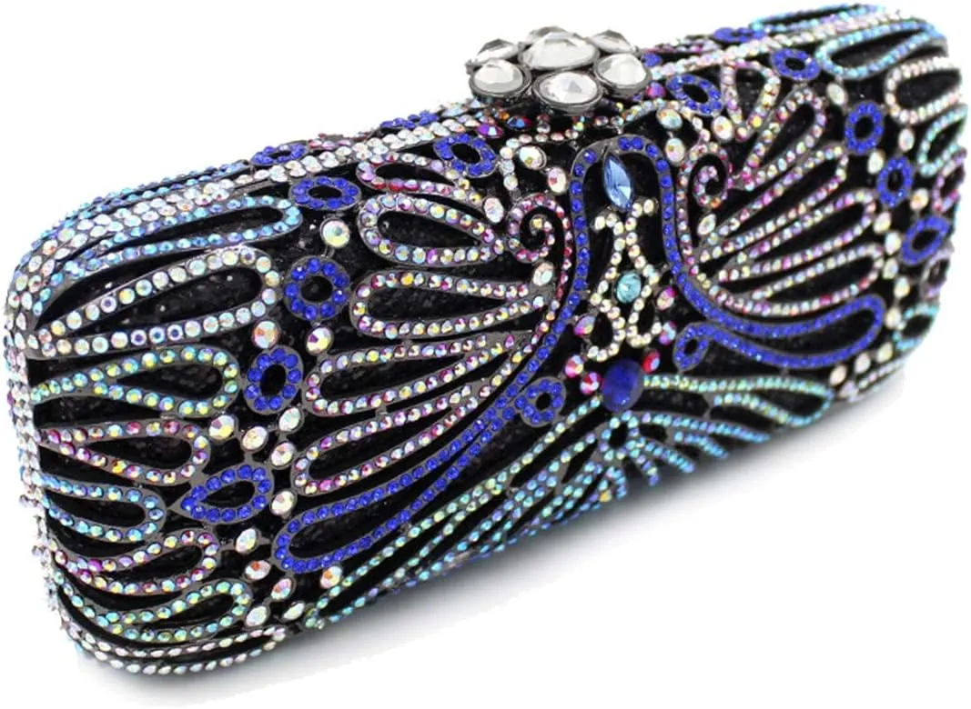 Ladies Chain Purse Rhinestone Evening-Bag Wedding Clutch Luxury Handbag