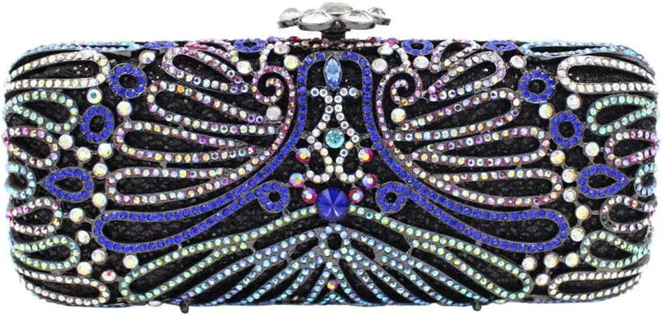 Ladies Chain Purse Rhinestone Evening-Bag Wedding Clutch Luxury Handbag