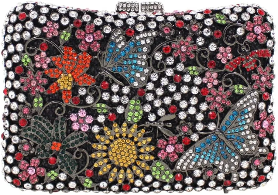 Ladies Chain Purse Rhinestone Evening-Bag Wedding Luxury Clutch