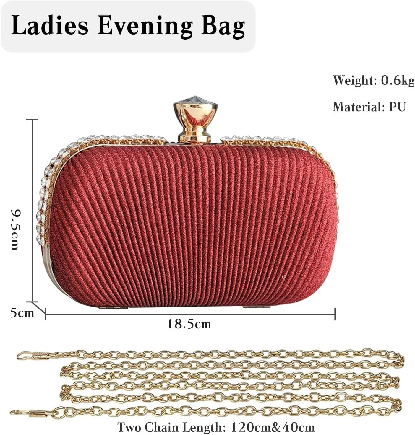 Ladies Charming Glittering Handbag Shoulder Women Clutch Rhinestone Evening Bridal Wedding Elegant Crossbody