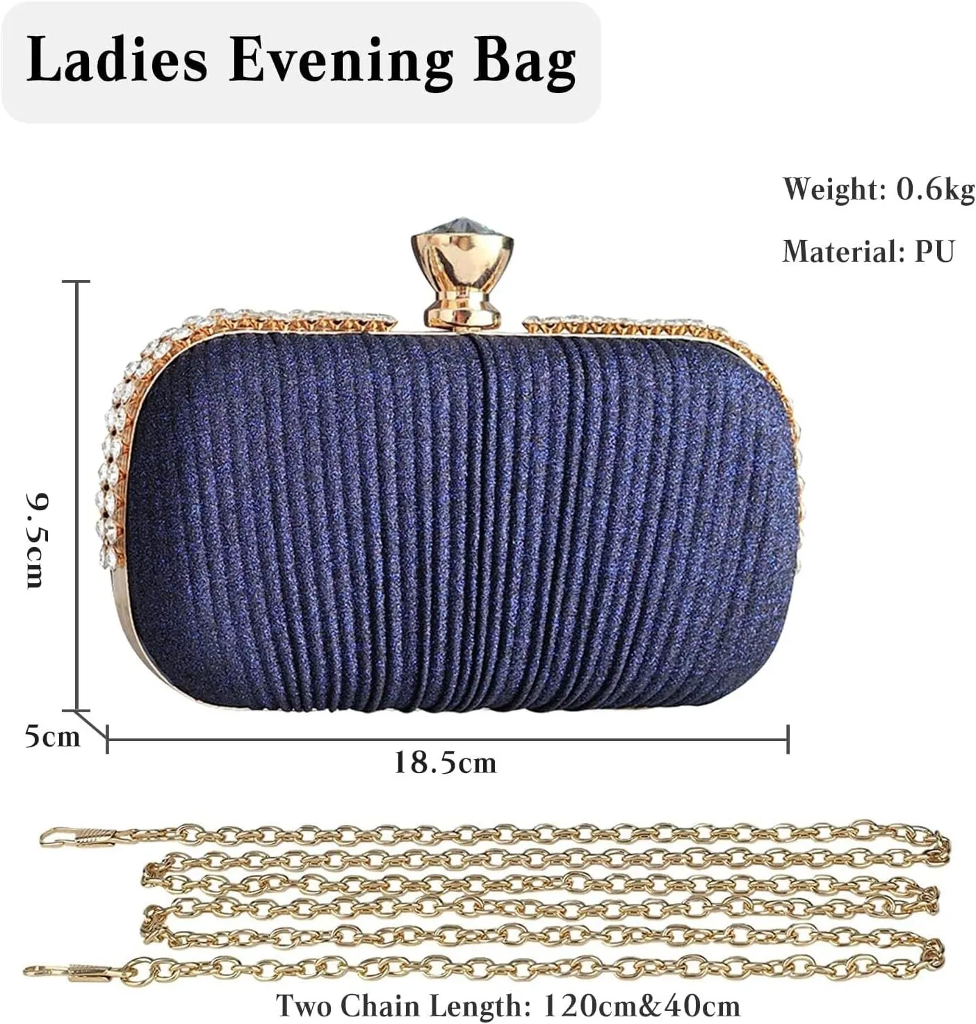 Ladies Charming Glittering Handbag Shoulder Women Clutch Rhinestone Evening Bridal Wedding Elegant Crossbody