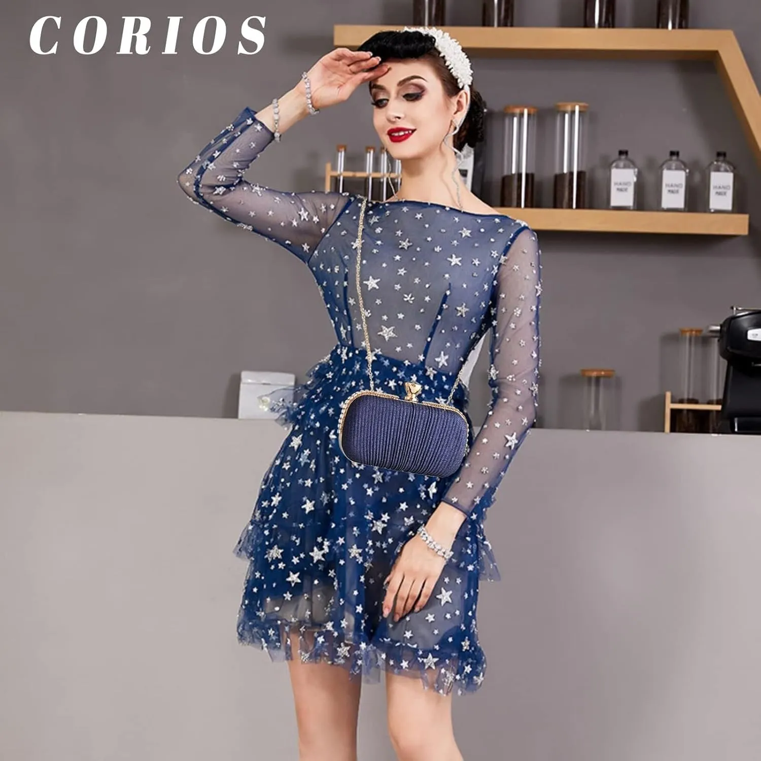 Ladies Charming Glittering Handbag Shoulder Women Clutch Rhinestone Evening Bridal Wedding Elegant Crossbody
