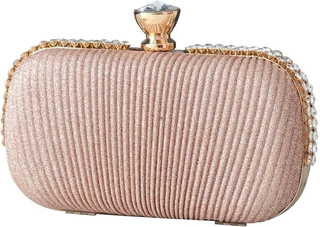 Ladies Charming Glittering Handbag Shoulder Women Clutch Rhinestone Evening Bridal Wedding Elegant Crossbody