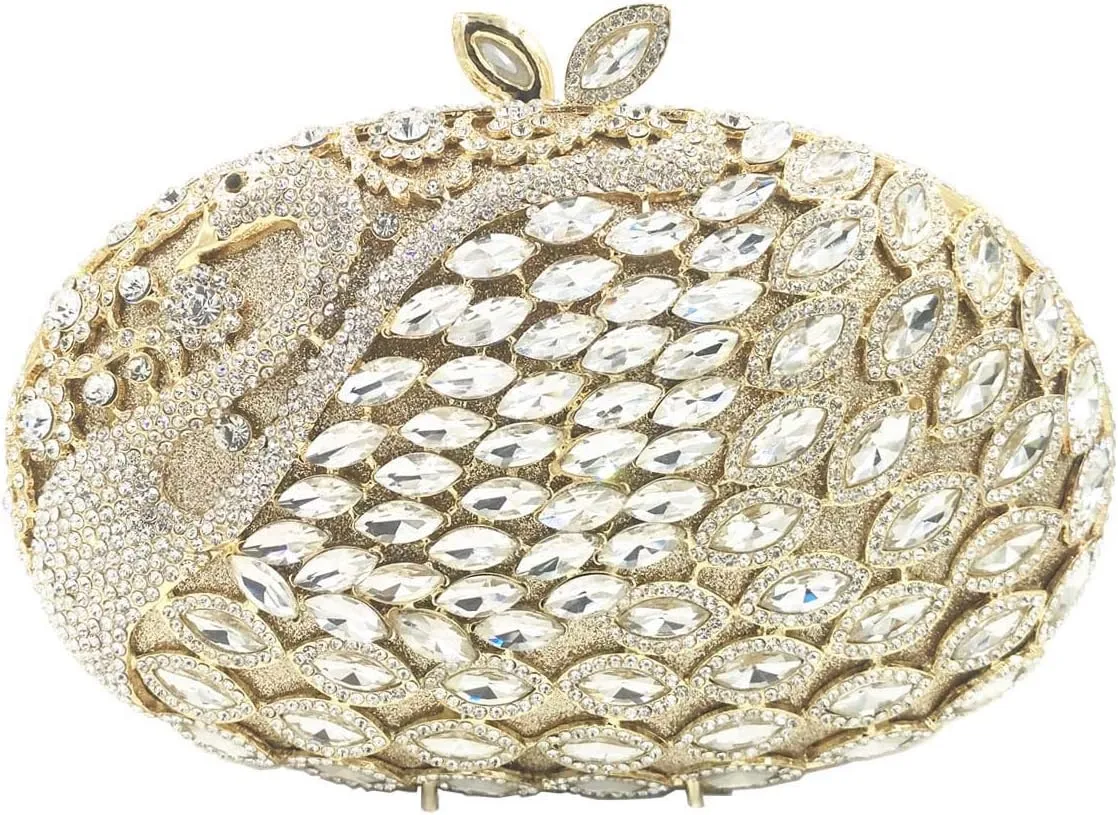 Ladies Crystal Handbag Wedding Evening-Bag Chain Luxury Women Clutch-Purse
