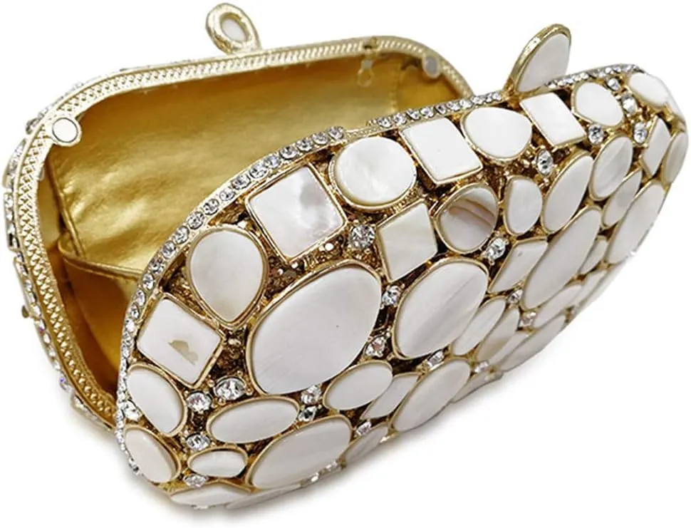 Ladies Luxury Handbag Rhinestone Evening-Bag Chain Crystal Wedding Clutch-Purse