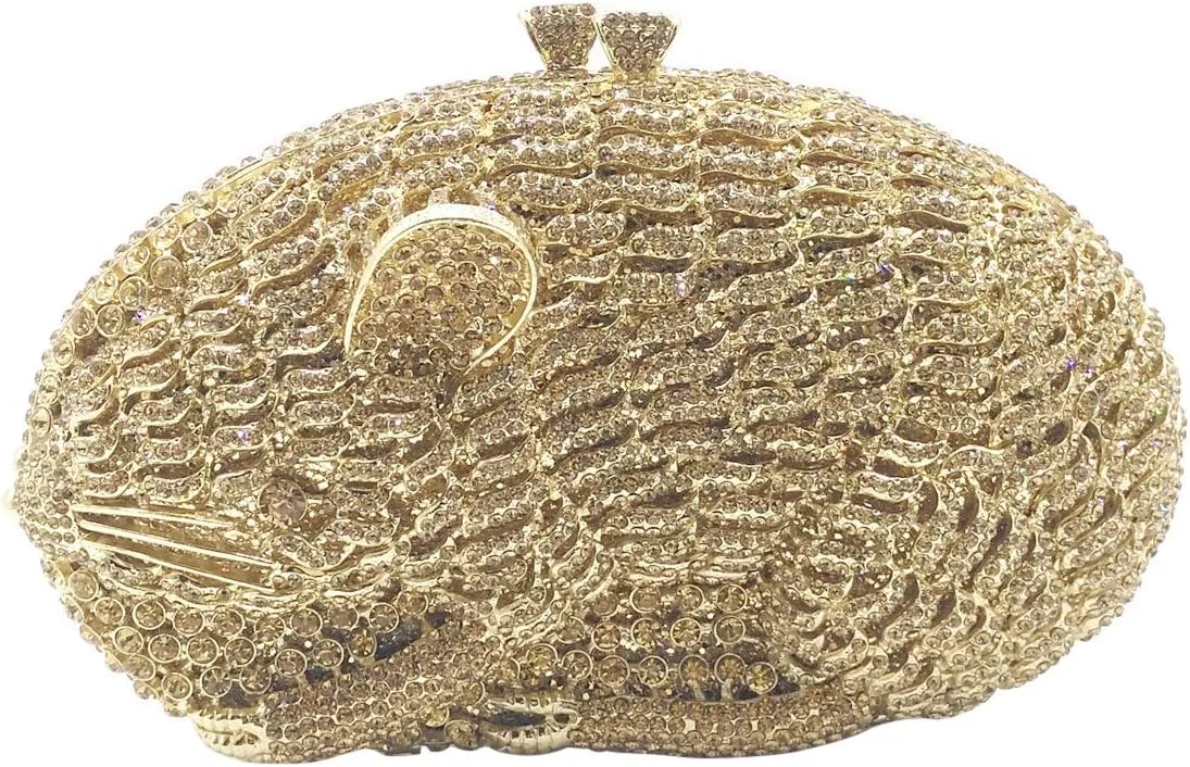 Ladies Wedding Clutch-Purse Chain Rhinestone Women Evening-Bag Luxury-Handbag Mice