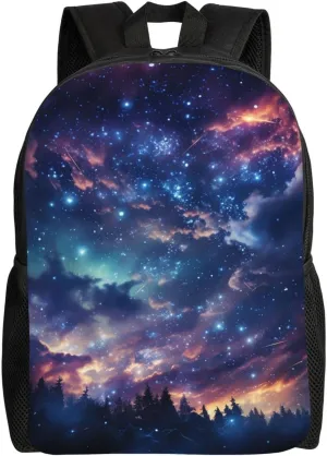 Laptop Backpack for Women Men Carry-on Backpack Glowing Stars Daypack Lightweight Travel Shoulder Bags
