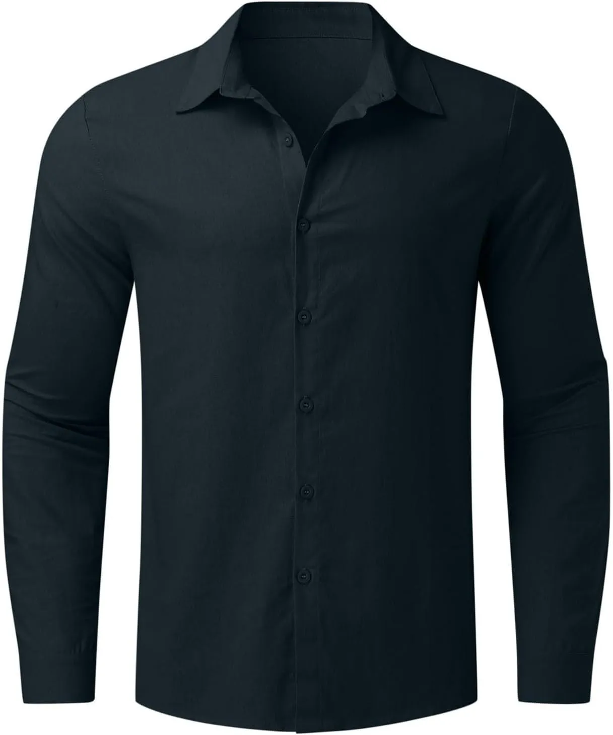 LCMTWX Long Sleeve Shirt Men Lapel Cotton Solid Color Pocket Long Sleeve Shirt Top Tee Shirts Mens Mens Easter Dress Shirt