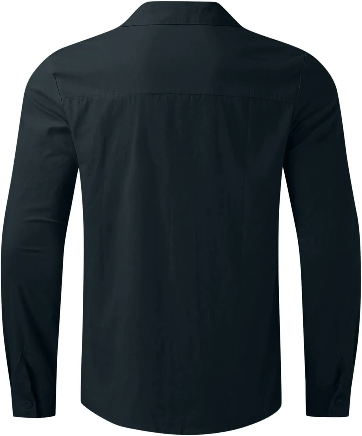 LCMTWX Long Sleeve Shirt Men Lapel Cotton Solid Color Pocket Long Sleeve Shirt Top Tee Shirts Mens Mens Easter Dress Shirt