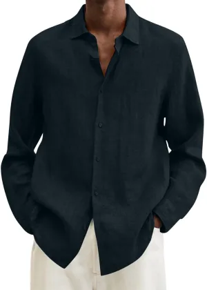 LCMTWX Long Sleeve Shirt Men Lapel Cotton Solid Color Pocket Long Sleeve Shirt Top Tee Shirts Mens Mens Easter Dress Shirt