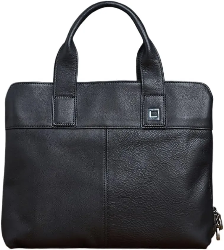 Leather Briefcase Men Bag Business Handbag Male 14inch Laptop Shoulder Bags Men Briefcase